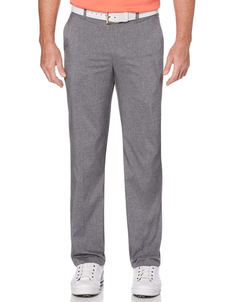 Men's Flat Front Heather Pant With Active Waistband