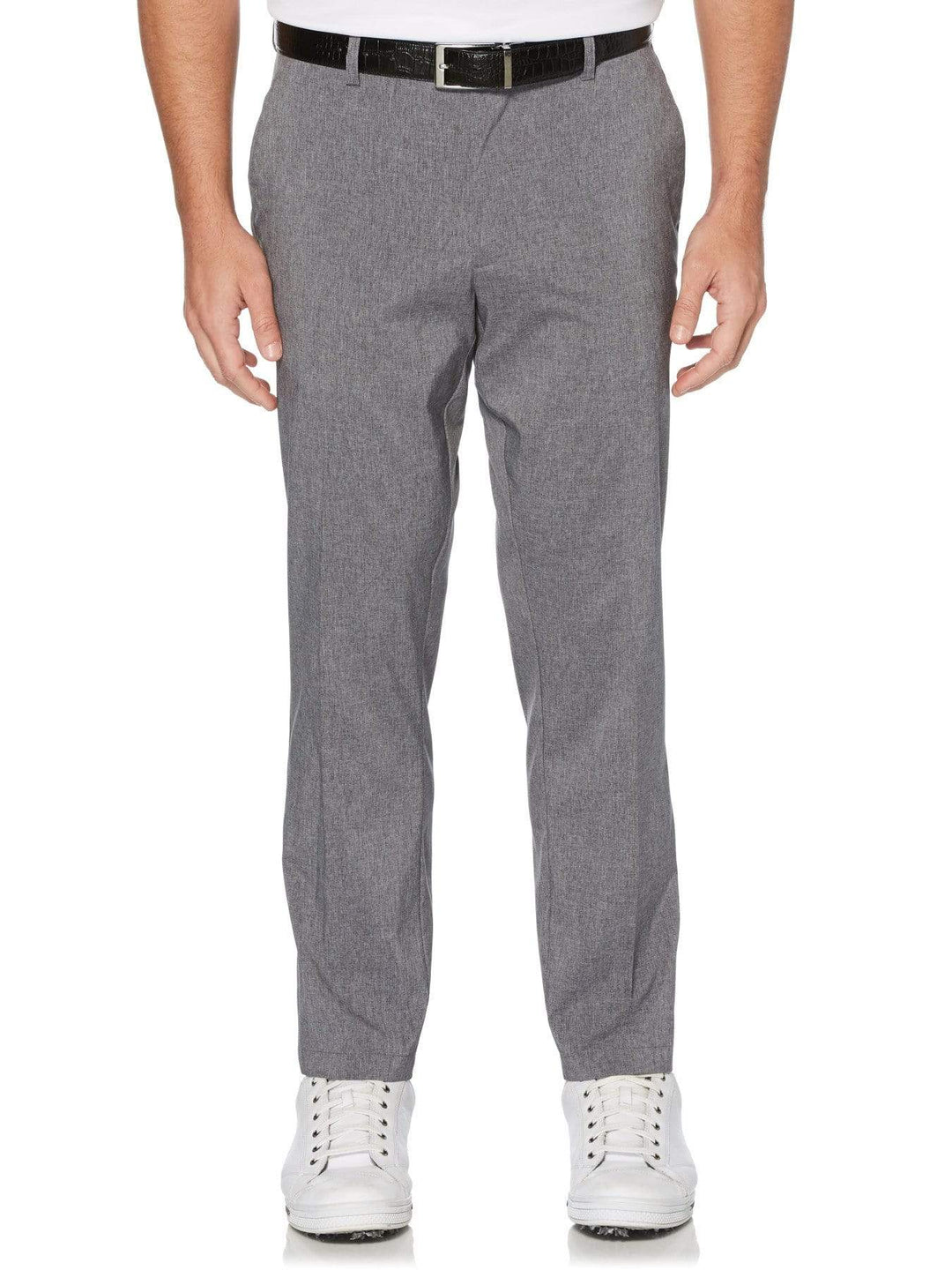 Men's Flat Front Heather Pant With Active Waistband