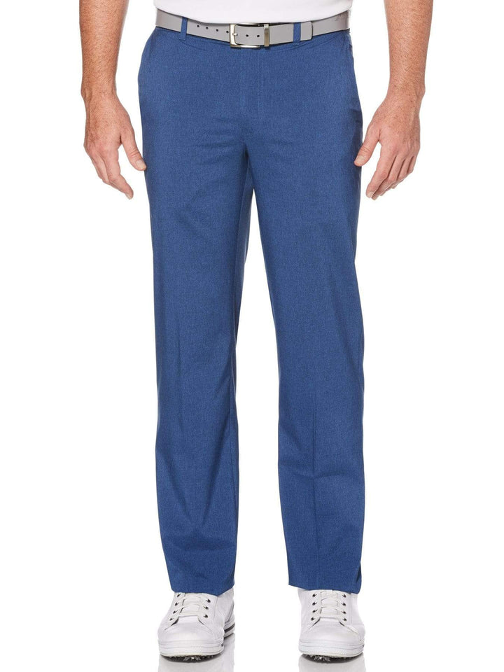 Men's Flat Front Heather Pant With Active Waistband