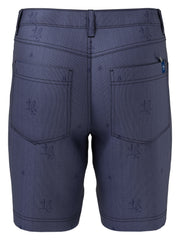 Flat Front Martini Print 5-Pocket 8" Golf Short (Caviar) 