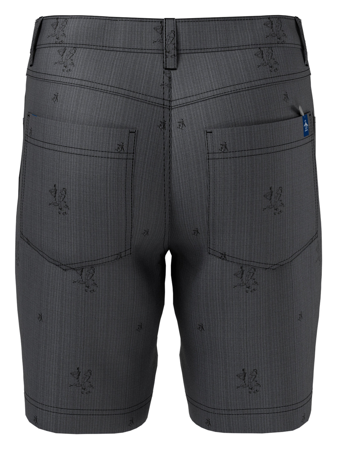 Flat Front Martini Print 5-Pocket 8" Golf Short (Caviar) 