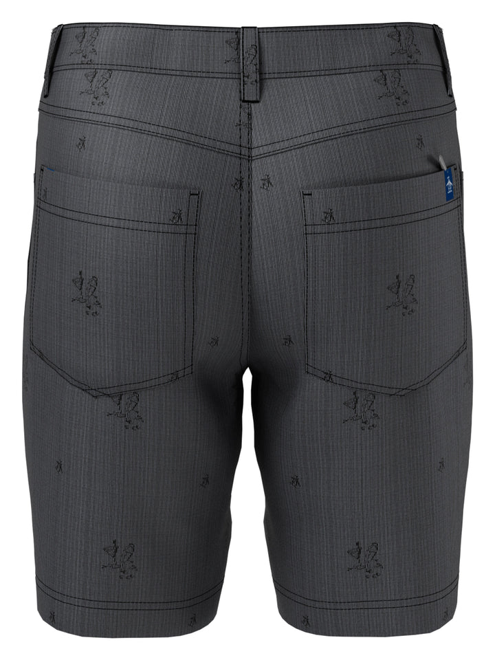 Flat Front Martini Print 5-Pocket 8" Golf Short (Caviar) 