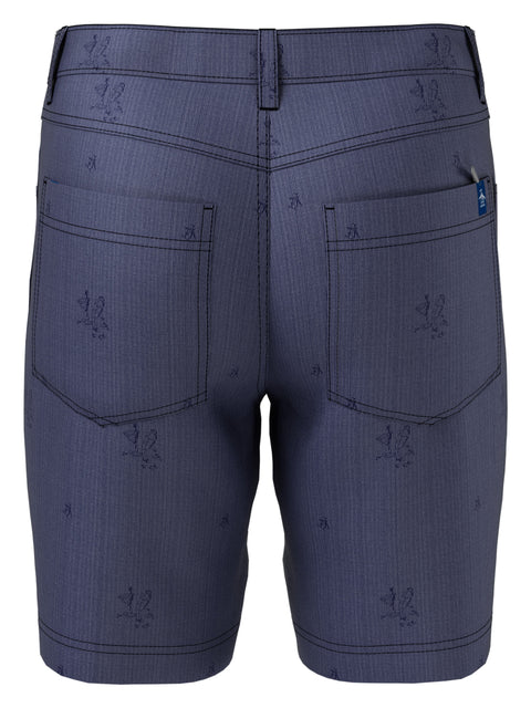 Flat Front Martini Print 5-Pocket 8" Golf Short (Caviar) 