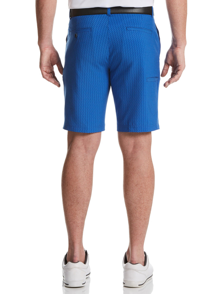 Men's Flat Front Paisley Print Golf Short with Active Waistband