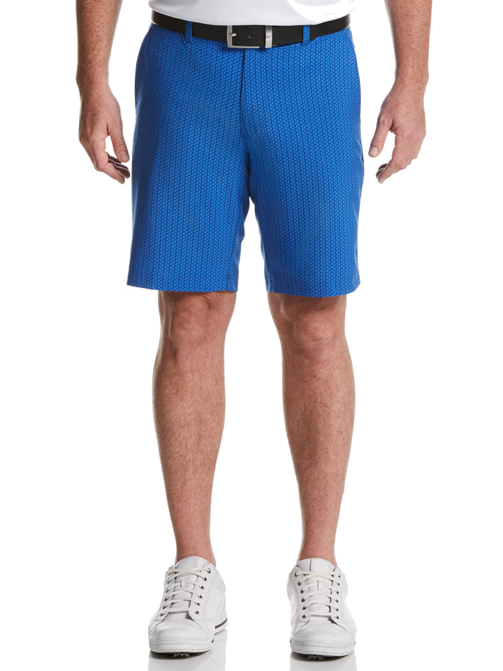 Men's Flat Front Paisley Print Golf Short with Active Waistband
