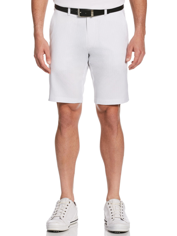 Men's Flat Front Paisley Print Golf Short with Active Waistband
