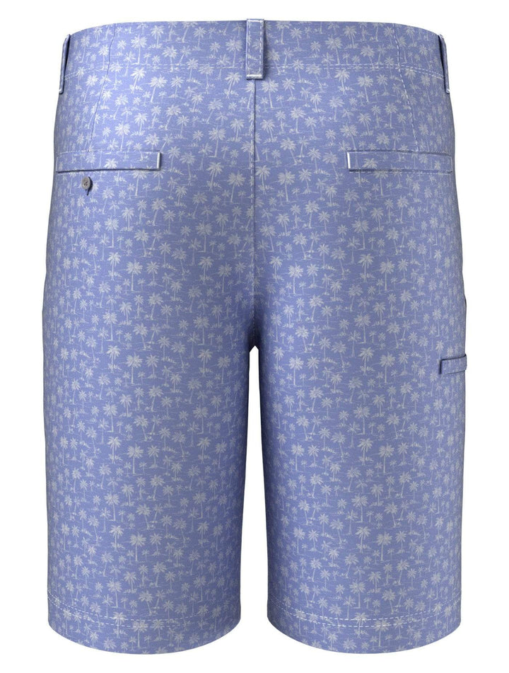 Men's Flat Front Palm Print Golf Short with Active Waistband