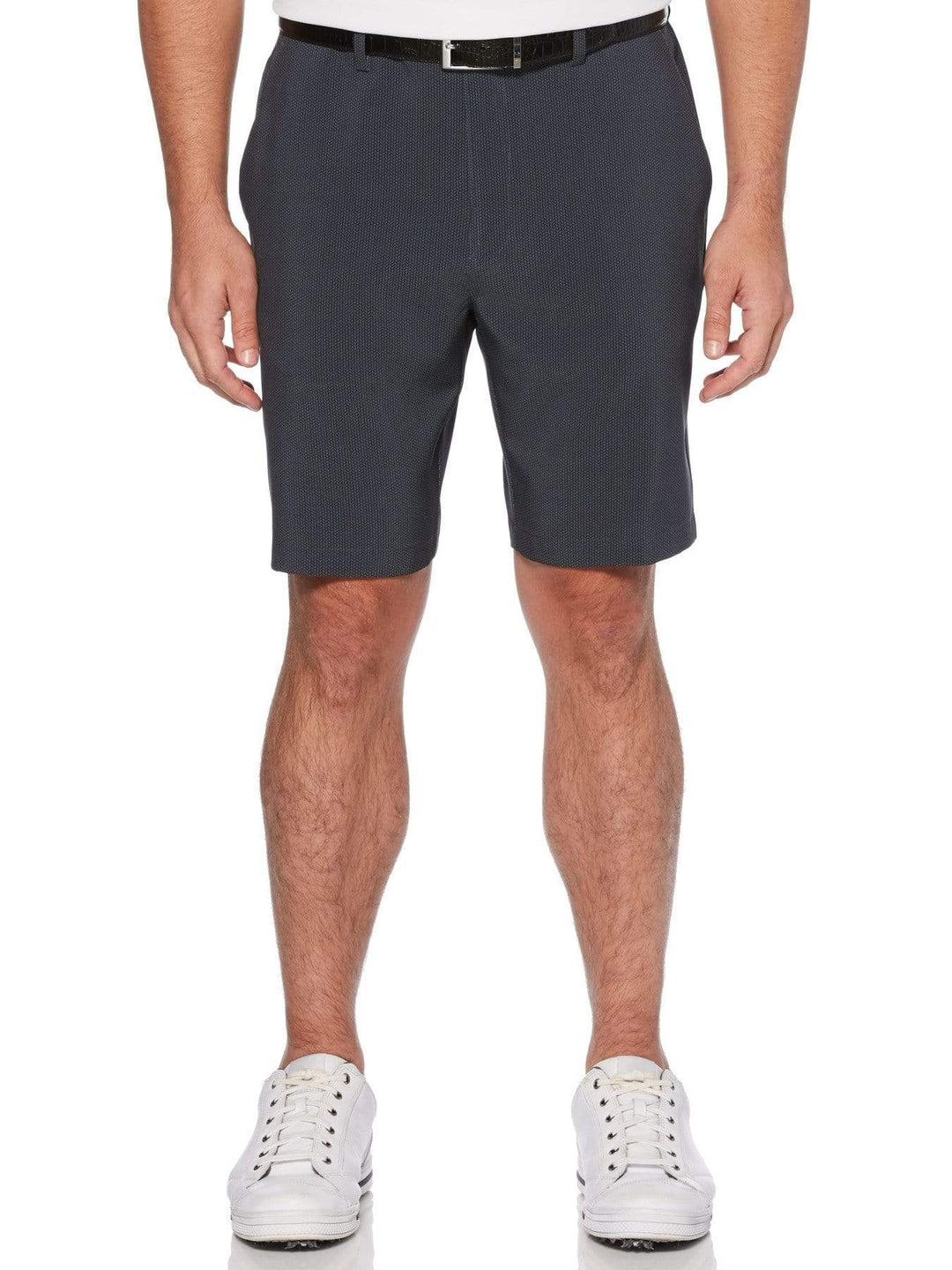 Men's Flat Front Printed Tech Herringbone Short with Active Waistband