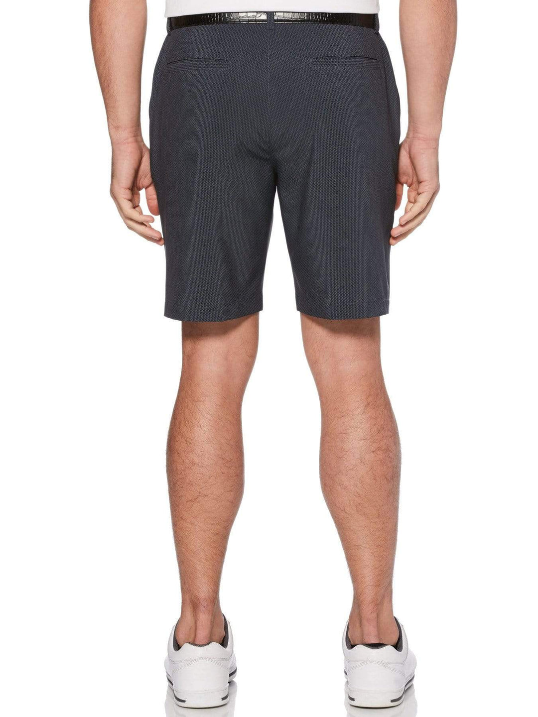 Men's Flat Front Printed Tech Herringbone Short with Active Waistband