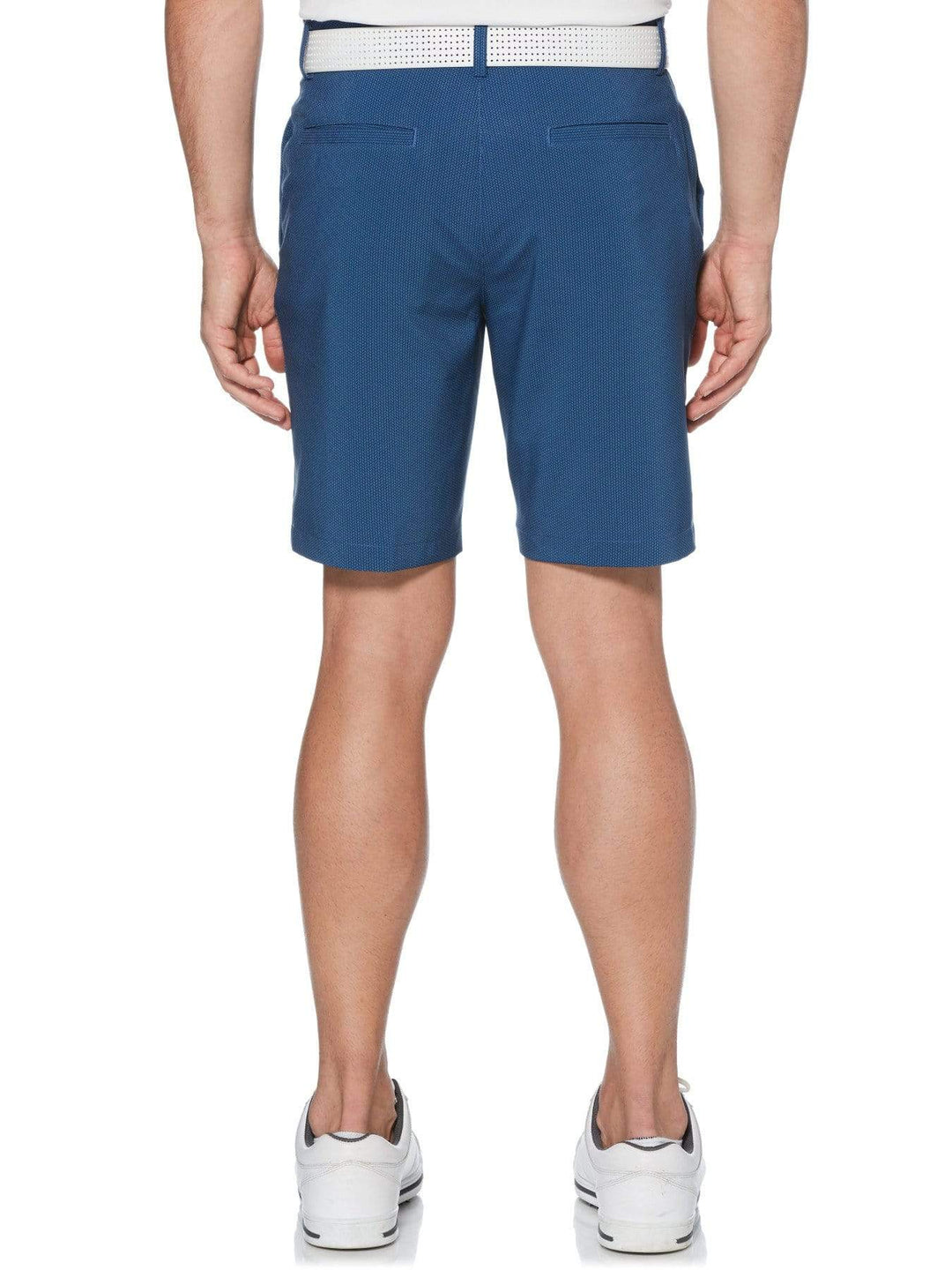 Men's Flat Front Printed Tech Herringbone Short with Active Waistband