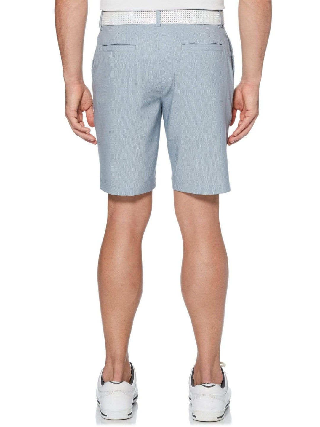 Men's Flat Front Printed Tech Herringbone Short with Active Waistband