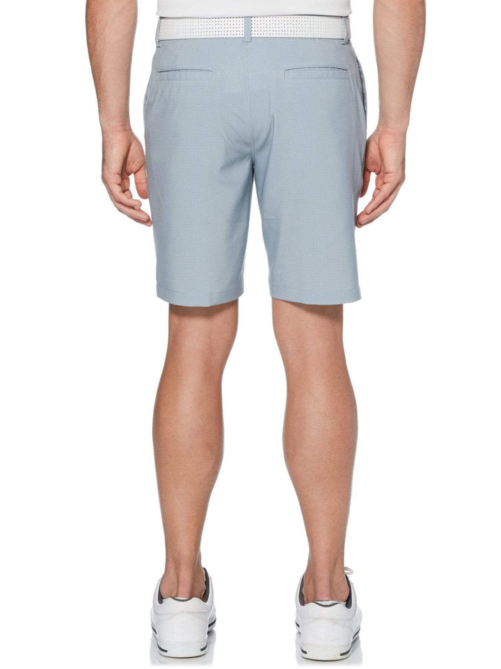 Men's Flat Front Printed Tech Herringbone Short with Active Waistband