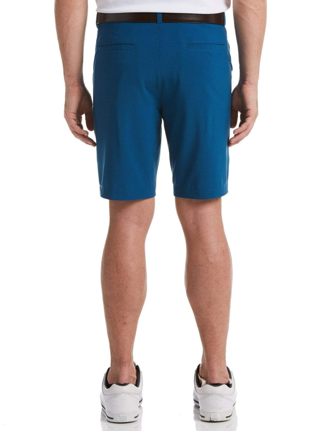 Men's Flat Front Printed Tech Herringbone Short with Active Waistband