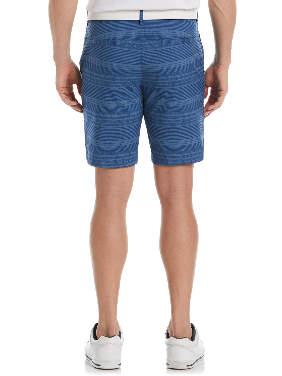 Flat Front Shadow Print 9" Golf Short (True Navy) 