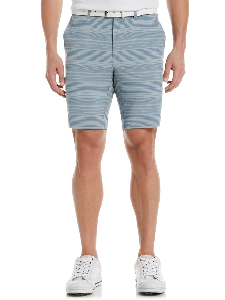 Flat Front Shadow Print 9" Golf Short (Tradewinds) 