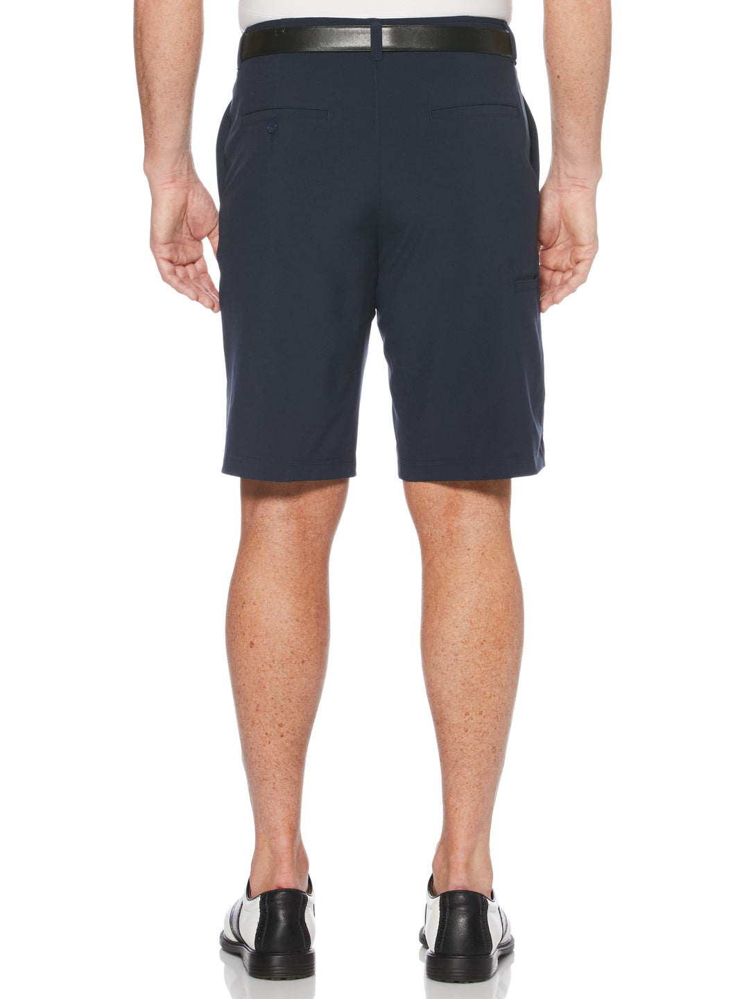 Flat Front Golf Short with Media Pocket (Peacoat) 