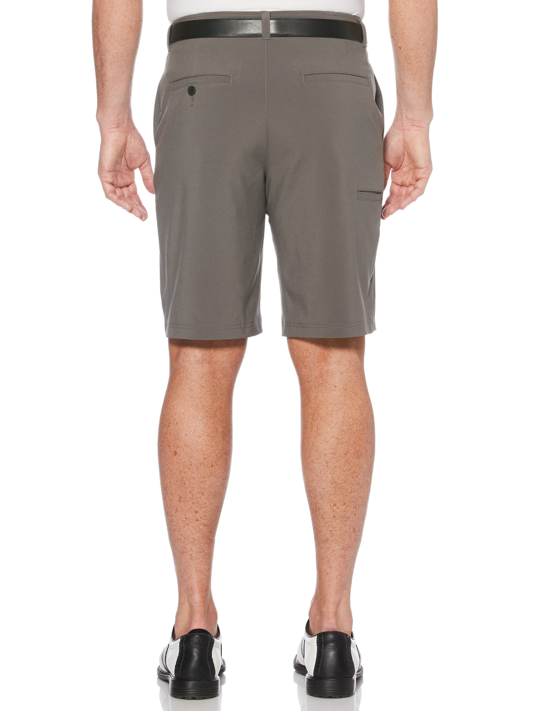 Flat Front Golf Short with Media Pocket (Asphalt) 
