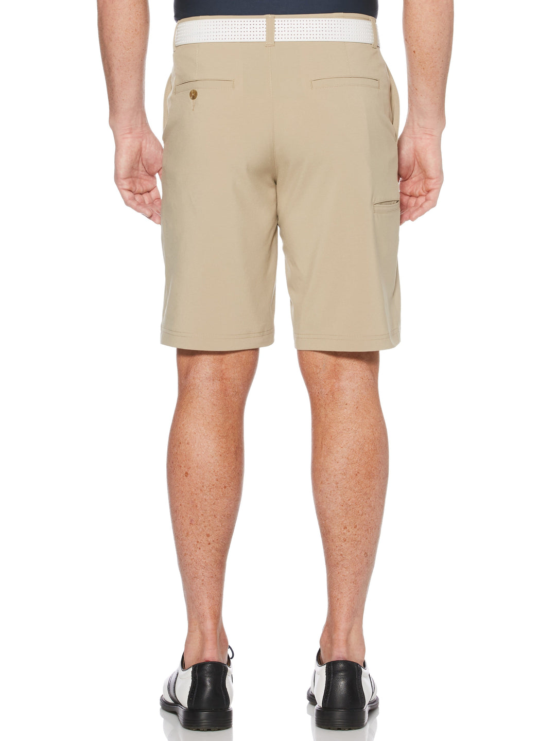 Flat Front Golf Short with Media Pocket (Chinchilla) 