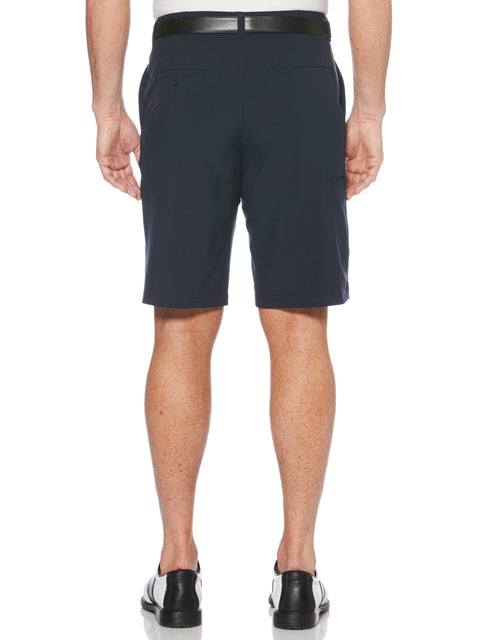 Men's Flat Front Solid Golf Short with Active Waistband and Media Pocket