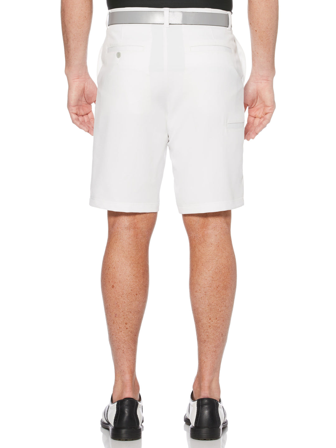 Men's Flat Front Solid Golf Short with Active Waistband and Media Pocket