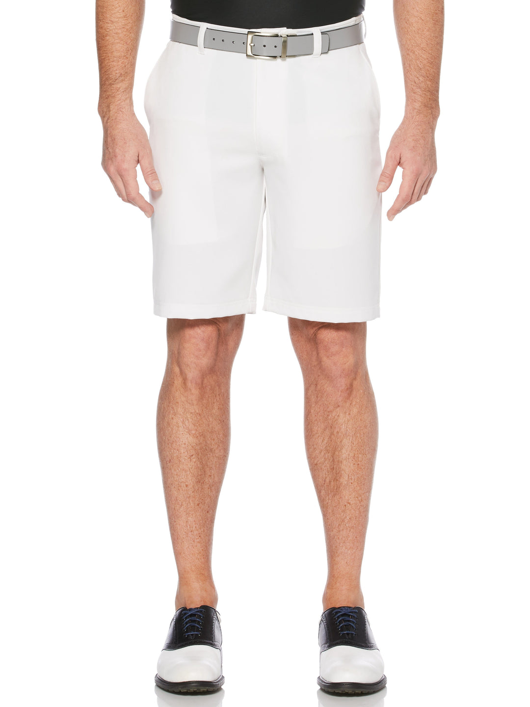 Men's Flat Front Solid Golf Short with Active Waistband and Media Pocket