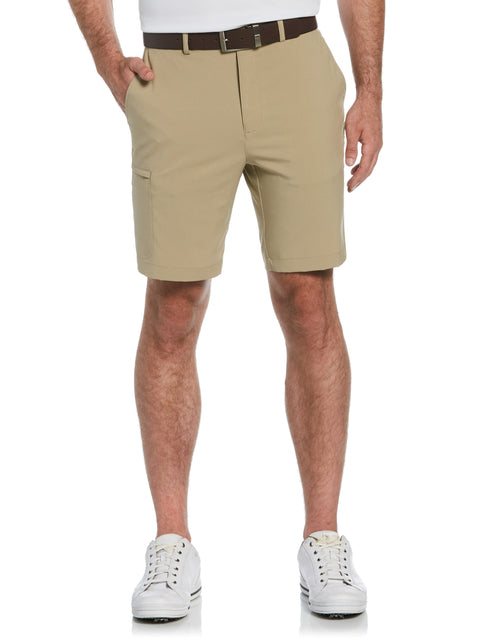 Men's Flat Front Solid Golf Short with Cargo Pocket