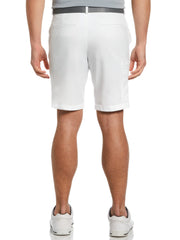 Flat Front Solid Golf Short with Cargo Pocket (Bright White) 