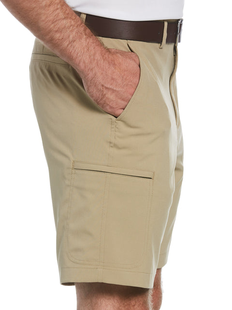 Men's Flat Front Solid Golf Short with Cargo Pocket