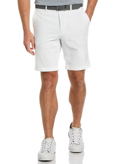 Flat Front Solid Golf Short with Cargo Pocket (Bright White) 