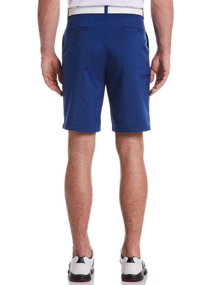 Men's Flat Front Yarn Dye Heather Golf Short with Active Waistband