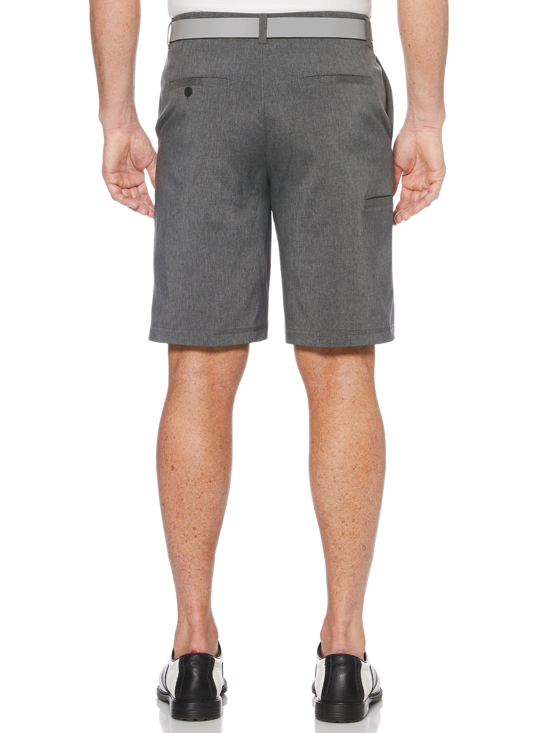Men's Flat Front Yarn Dye Heather Golf Short with Active Waistband