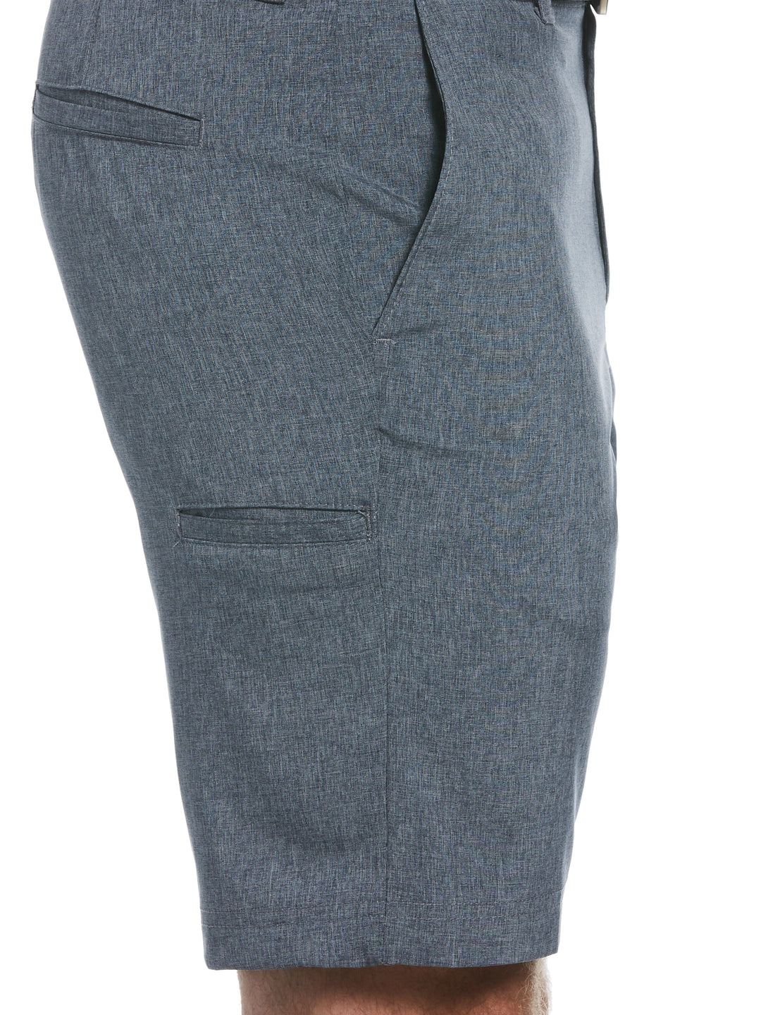 Men's Flat Front Yarn Dye Heather Golf Short with Active Waistband