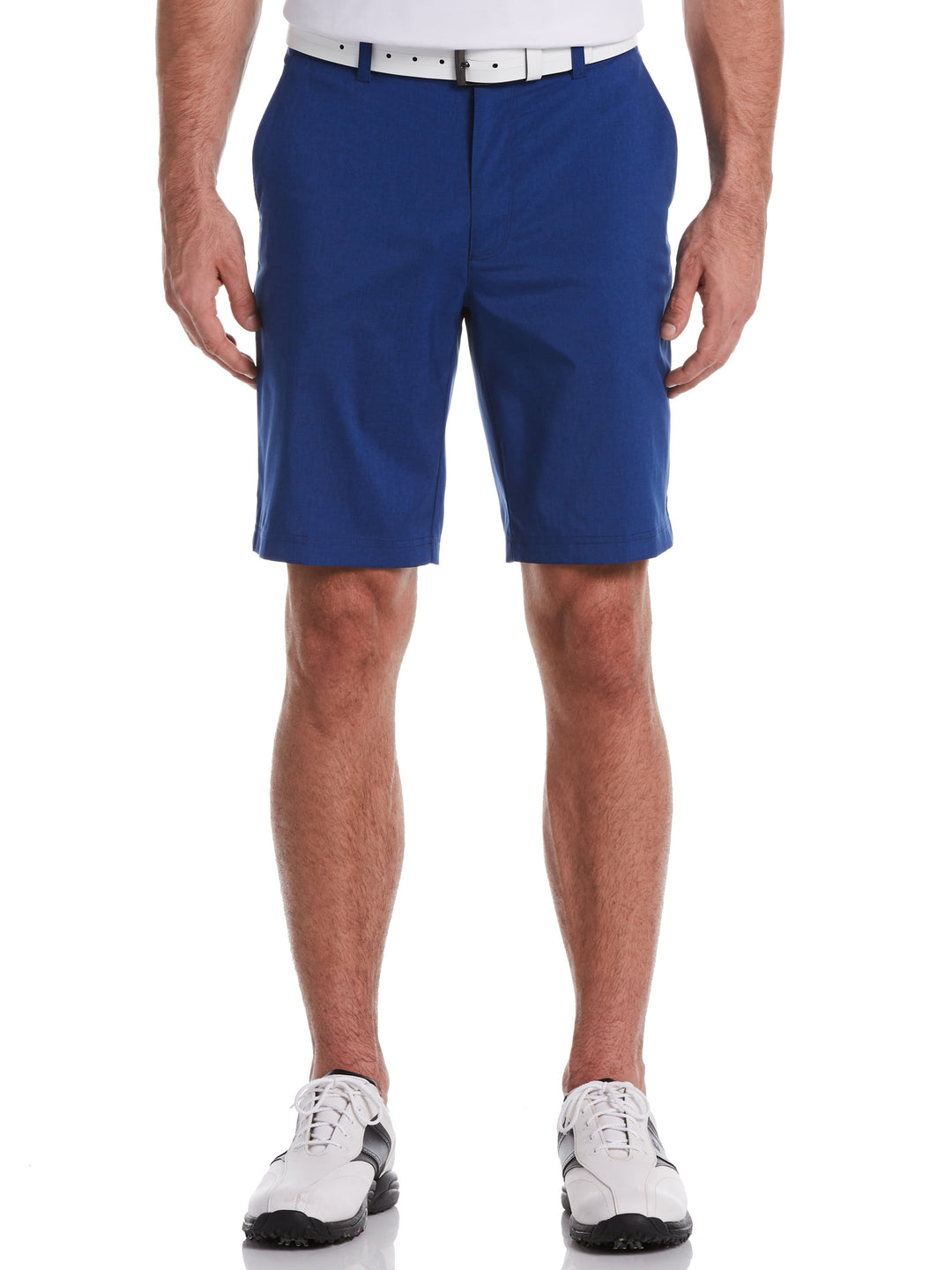 Men's Flat Front Yarn Dye Heather Golf Short with Active Waistband