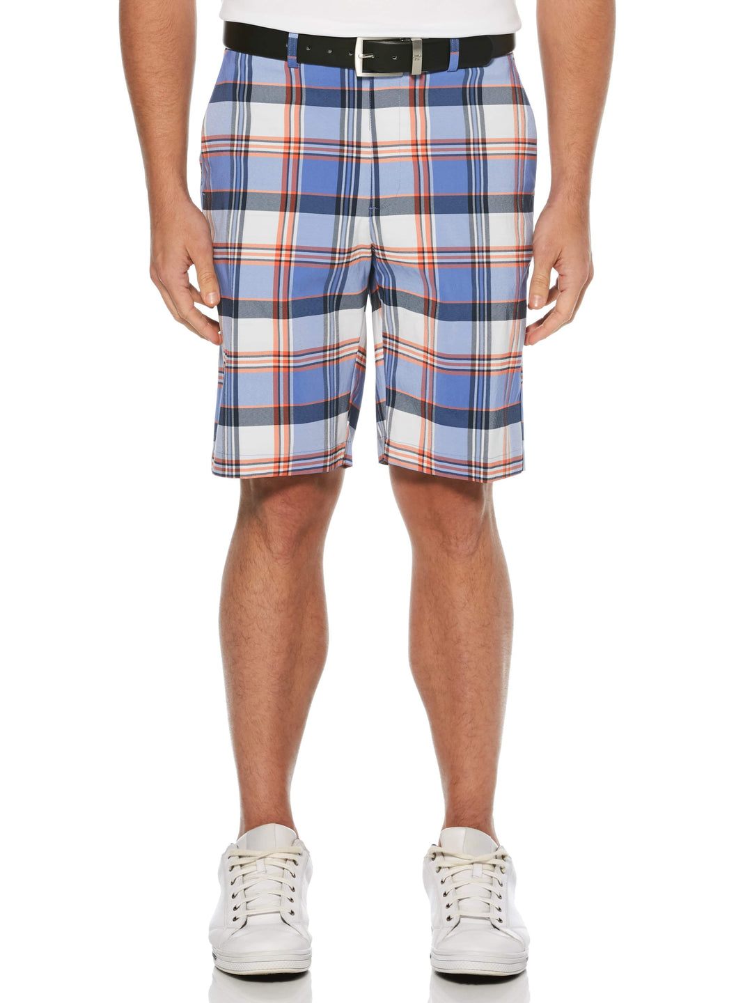Men's Flat Front Yarn Dye Madras Golf Short