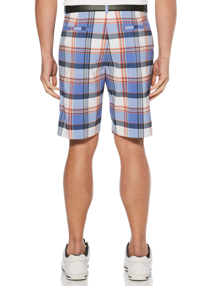 Men's Flat Front Yarn Dye Madras Golf Short