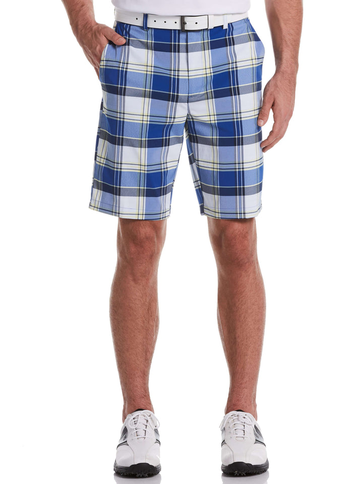 Men's Flat Front Yarn Dye Madras Golf Short
