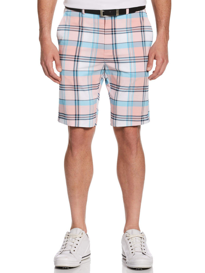 Men's Flat Front Yarn Dye Madras Golf Short