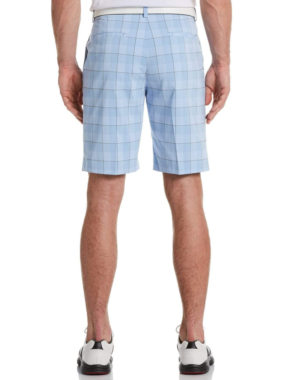 Men's Flat Front Yarn Dyed Stacked Print Golf Short