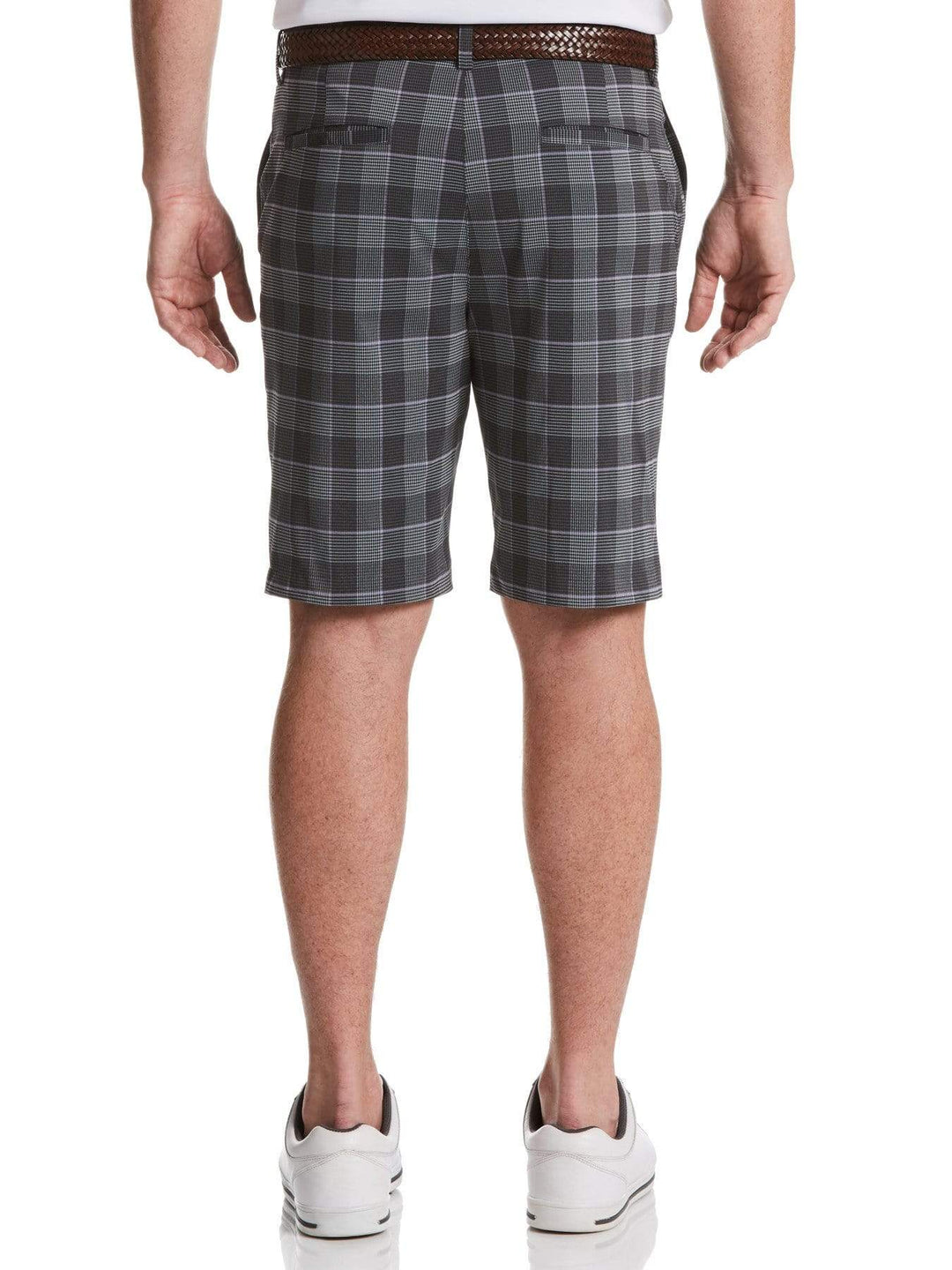 Men's Flat Front Yarn Dyed Stacked Print Golf Short