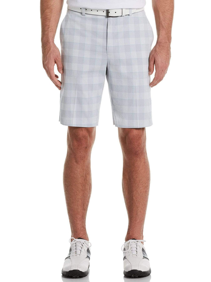 Men's Flat Front Yarn Dyed Stacked Print Golf Short
