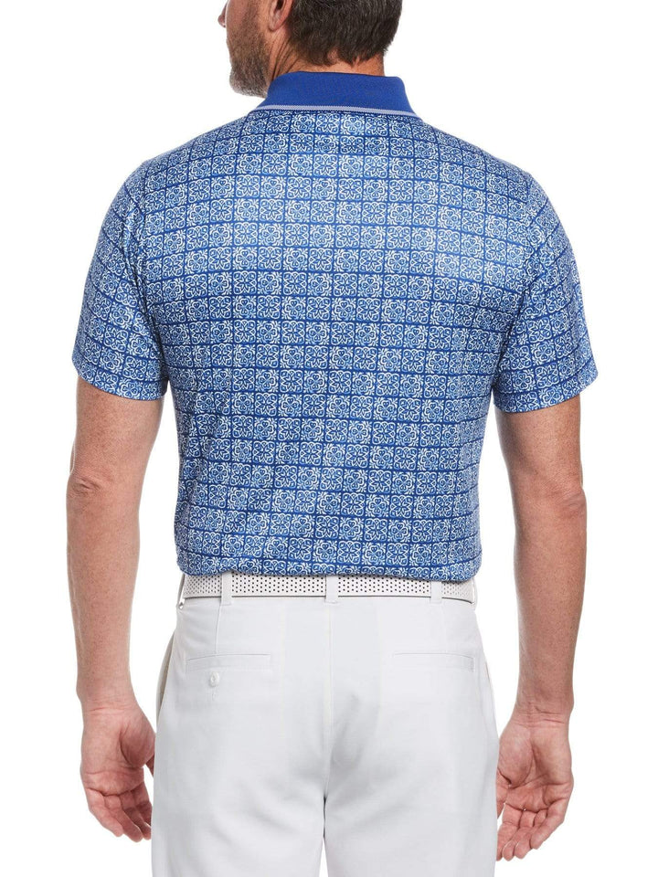 Men's Floral Batik Print Golf Polo