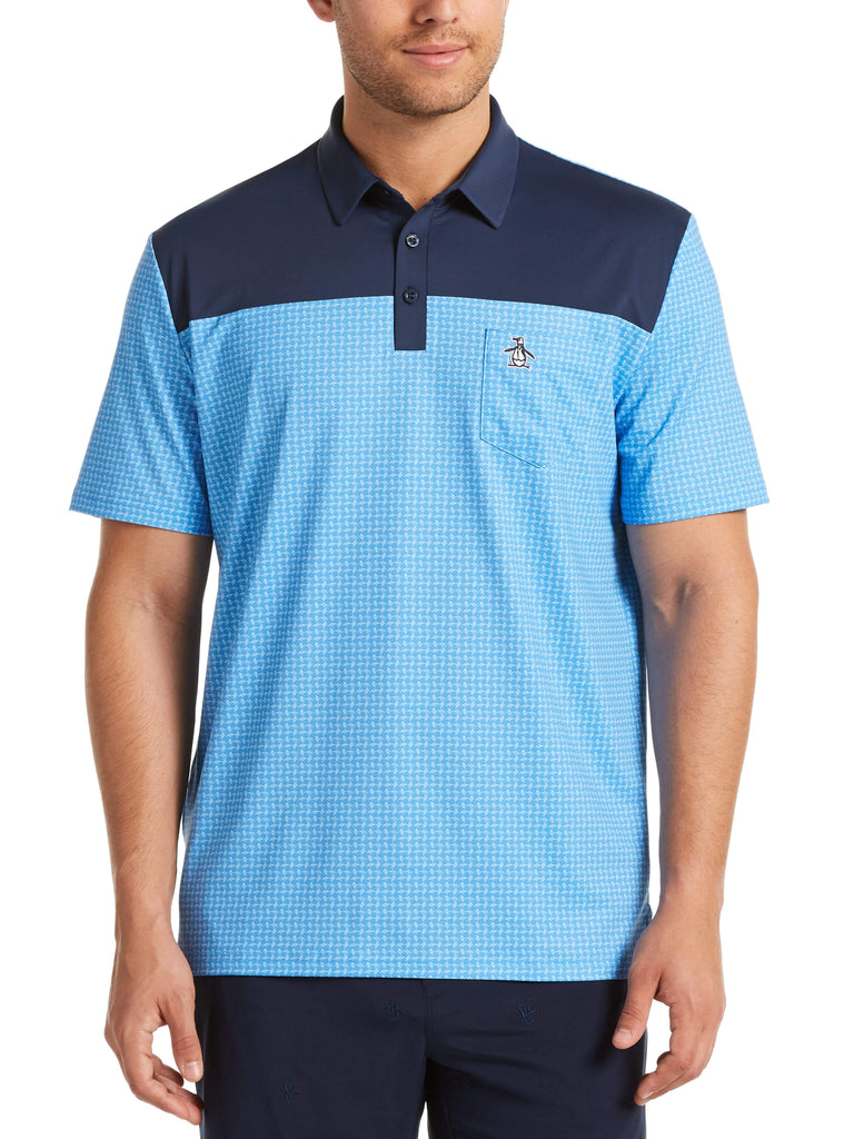 Men's Geo Print Golf Polo