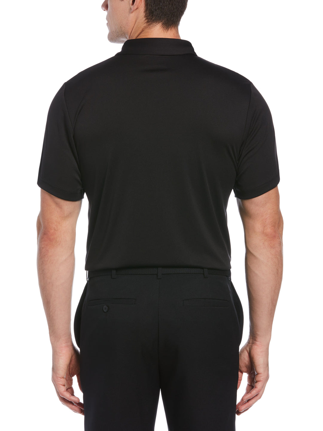 Men's Geo Stripe Print Golf Polo