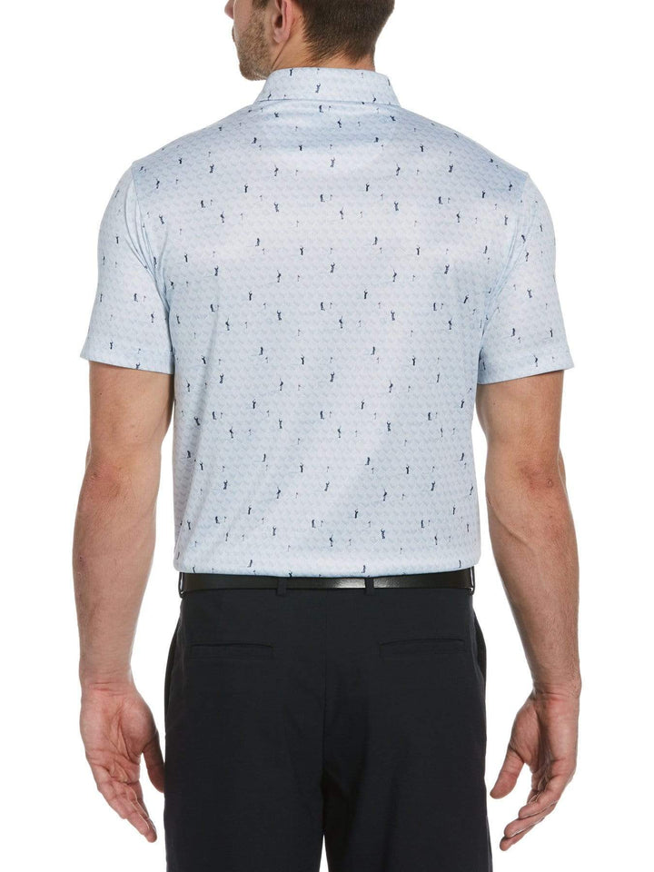 Men's Geo Swing Print Golf Polo