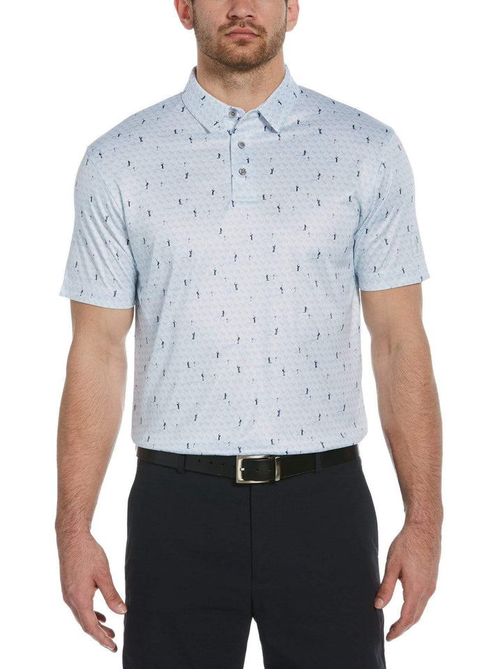 Men's Geo Swing Print Golf Polo