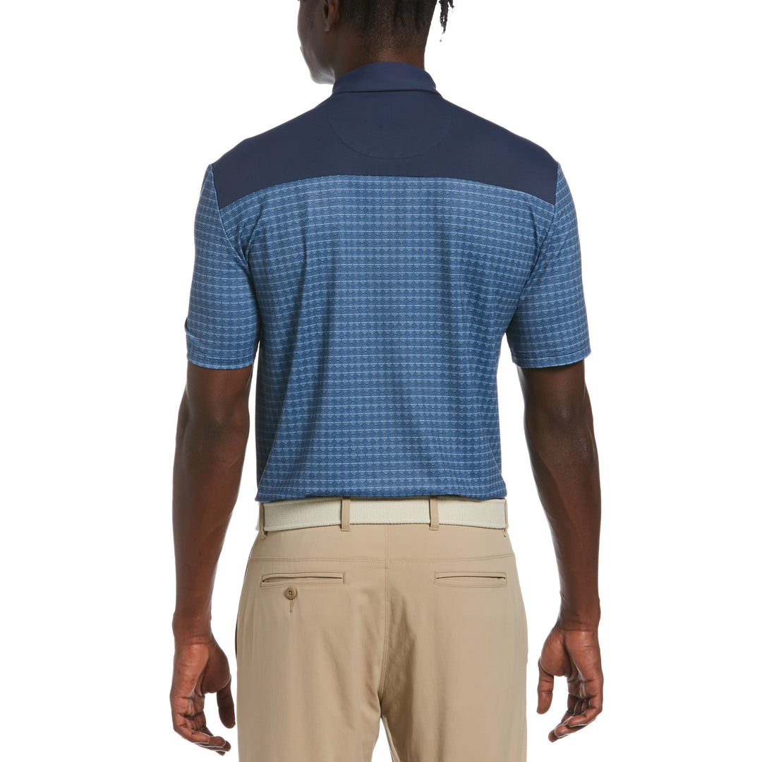 Geometric Print Golf Polo (Black Iris) 