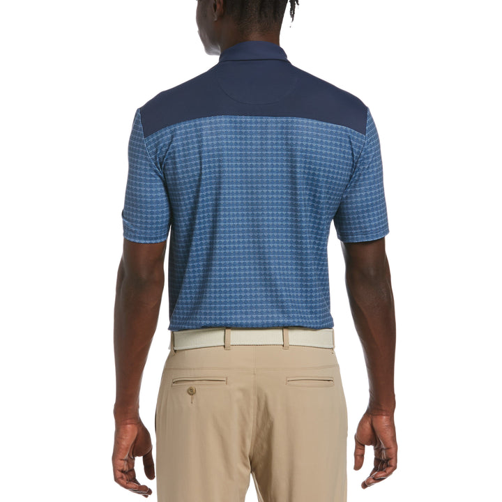 Geometric Print Golf Polo (Black Iris) 