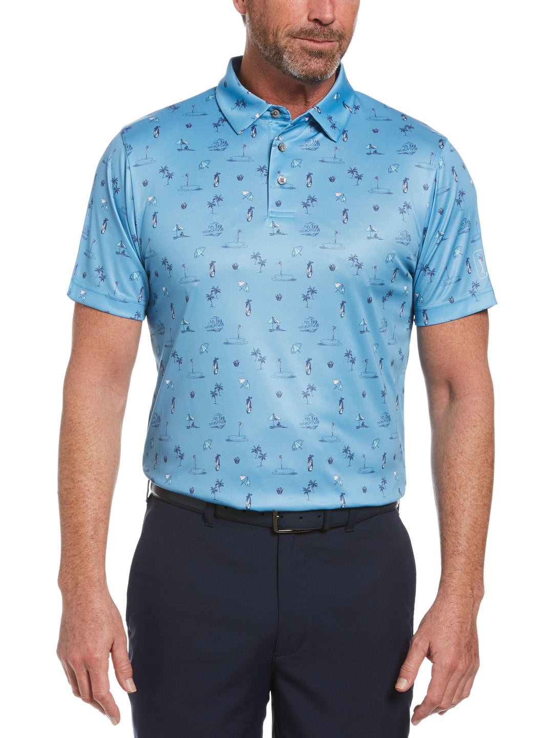 Men's Golf Vacation Print Golf Polo