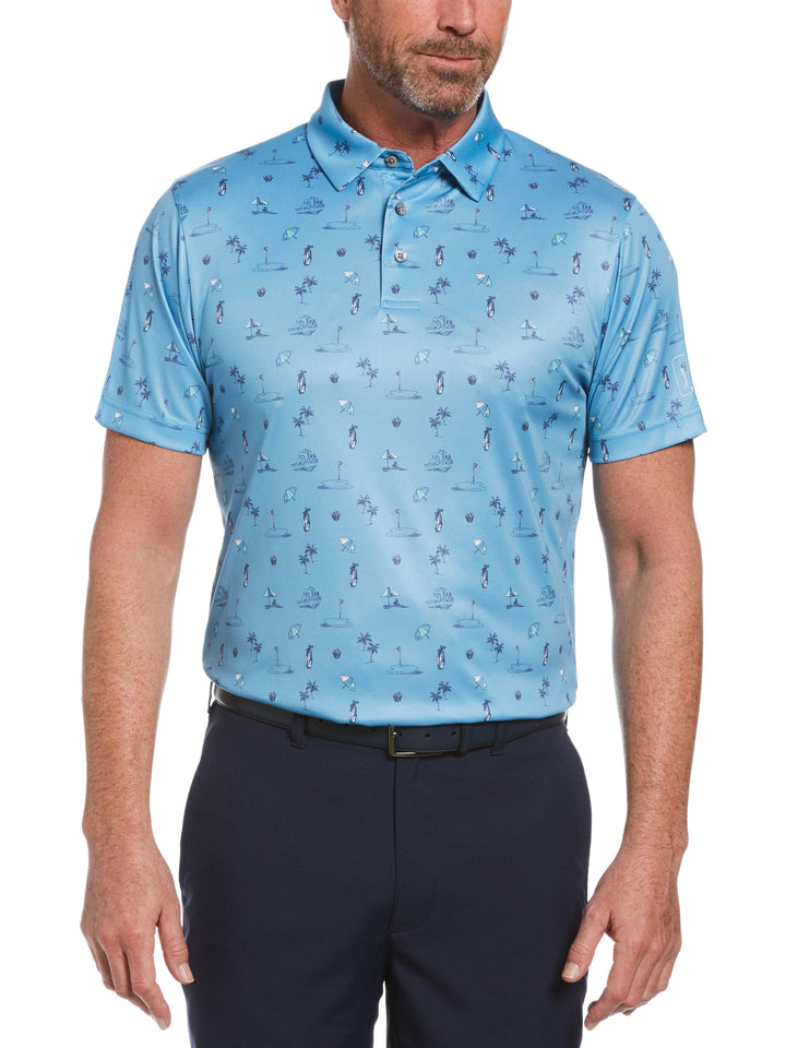 Men's Golf Vacation Print Golf Polo