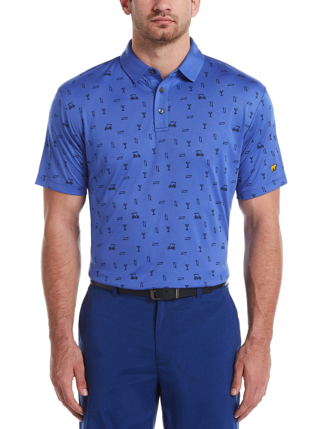 Men's Golfer Print Luxtouch Golf Polo
